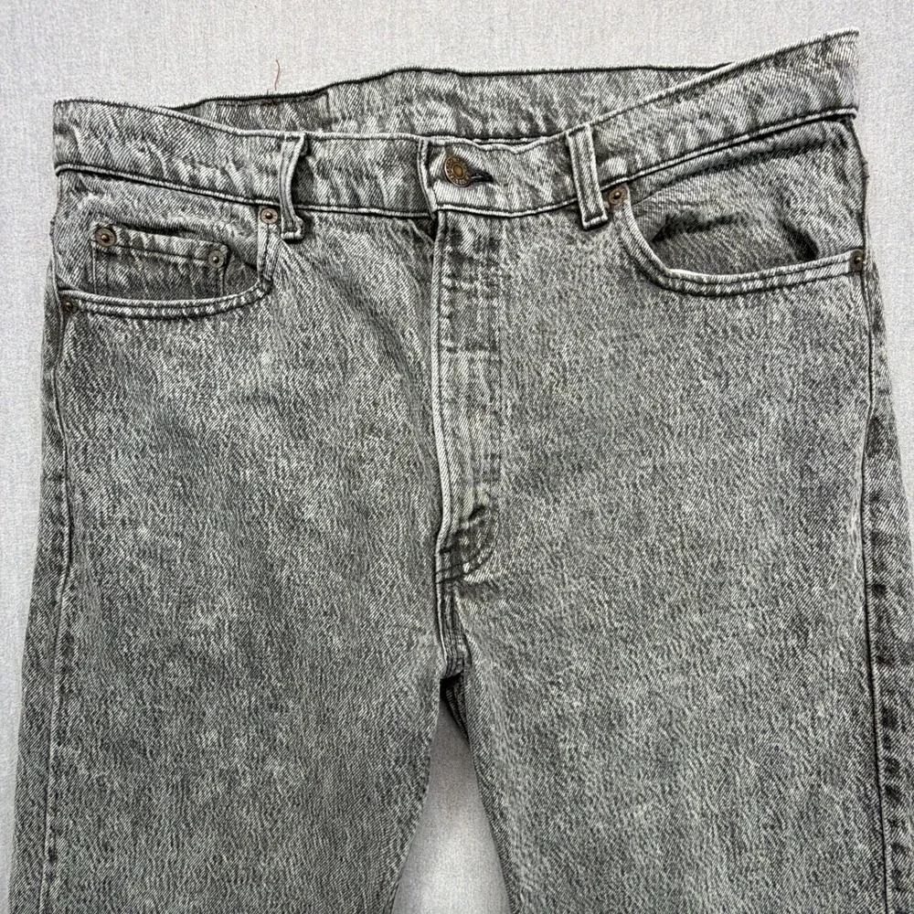VTG Levis 505 Jeans Mens 38x32 (Fits 36x30) Stone Acid Wash Denim Made USA 80s